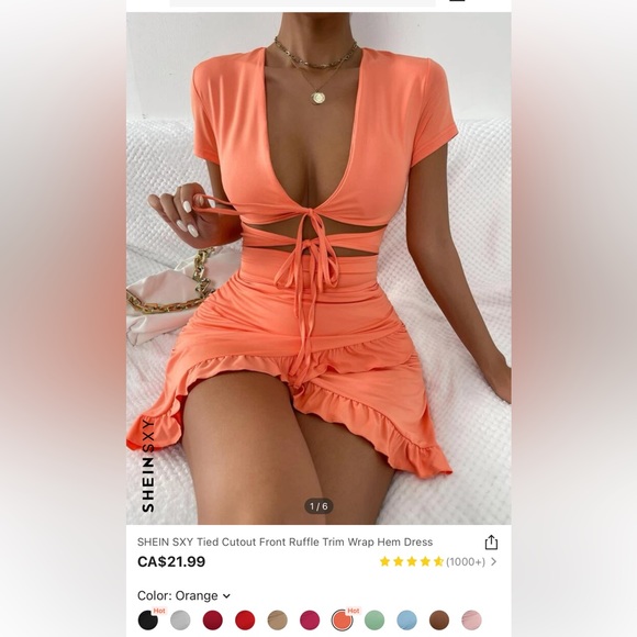 Ruffle wrap Shein dress - Picture 1 of 2